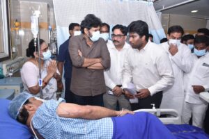 Deputy CM Pawan Kalyan visitsVisakha Steel Plant accident victims at KIMs Hospital