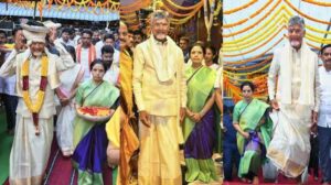 On the occasion of Moola Nakshatra, Chandrababu and his wife to offer silk garments to Goddess Durga.